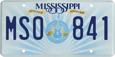 MS license plate MSO841