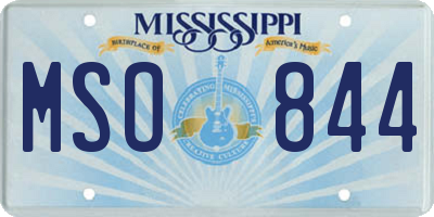 MS license plate MSO844