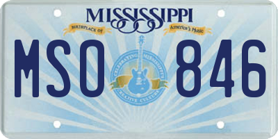 MS license plate MSO846