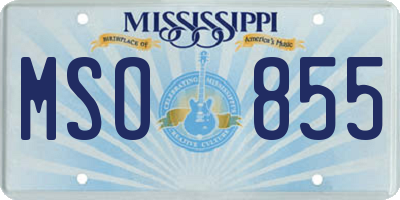 MS license plate MSO855