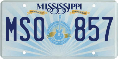 MS license plate MSO857