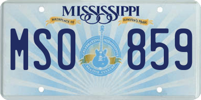 MS license plate MSO859