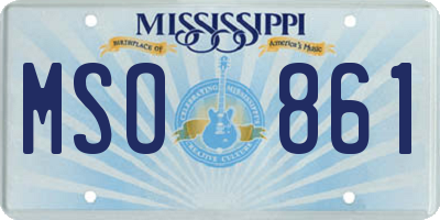 MS license plate MSO861