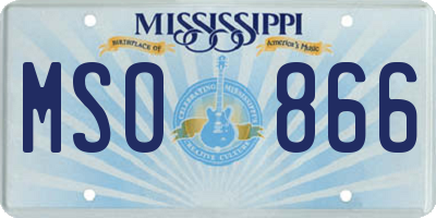 MS license plate MSO866