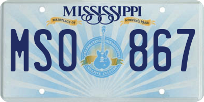 MS license plate MSO867