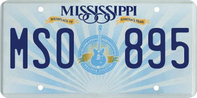 MS license plate MSO895