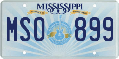 MS license plate MSO899