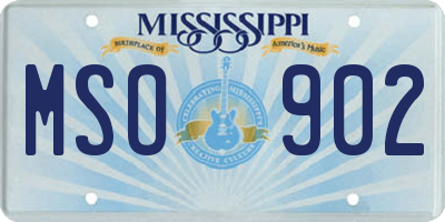 MS license plate MSO902