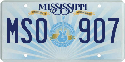 MS license plate MSO907