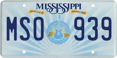 MS license plate MSO939