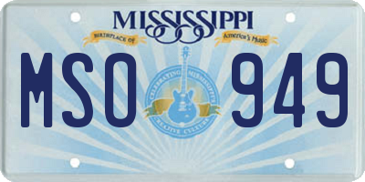 MS license plate MSO949