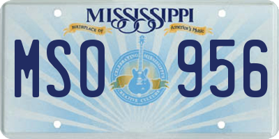 MS license plate MSO956