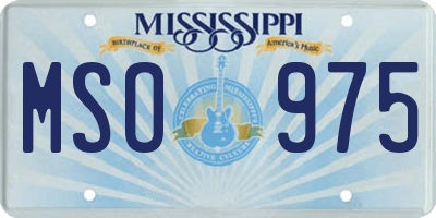 MS license plate MSO975