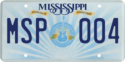 MS license plate MSP004