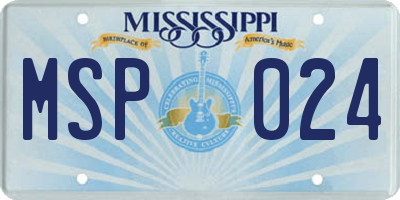 MS license plate MSP024