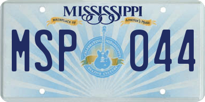 MS license plate MSP044
