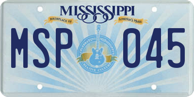 MS license plate MSP045