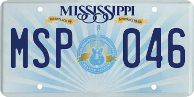 MS license plate MSP046