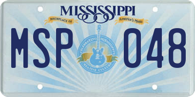 MS license plate MSP048