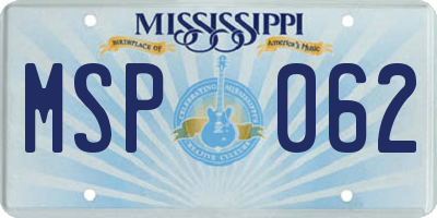 MS license plate MSP062