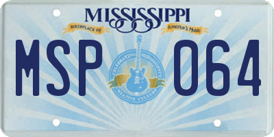 MS license plate MSP064