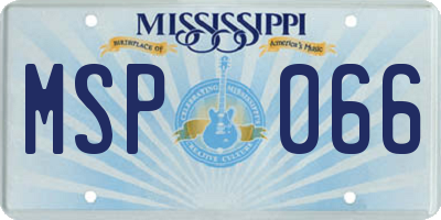 MS license plate MSP066