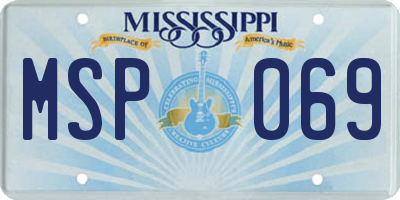 MS license plate MSP069