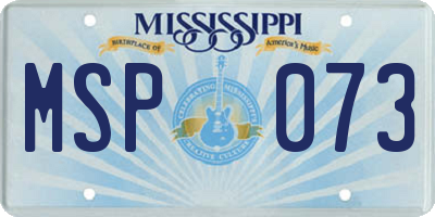 MS license plate MSP073