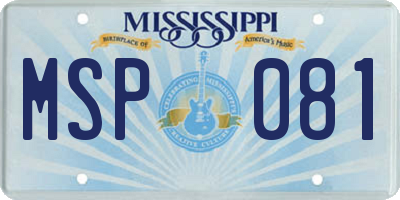 MS license plate MSP081