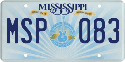 MS license plate MSP083