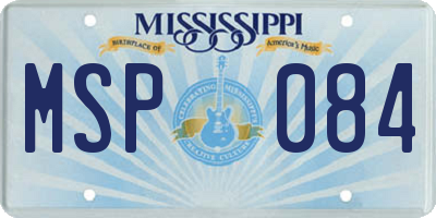 MS license plate MSP084