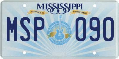 MS license plate MSP090