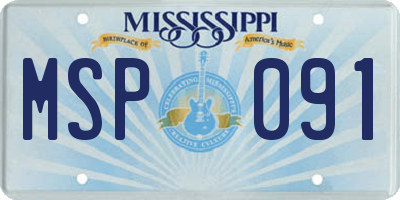 MS license plate MSP091
