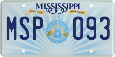 MS license plate MSP093