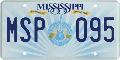 MS license plate MSP095