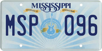 MS license plate MSP096