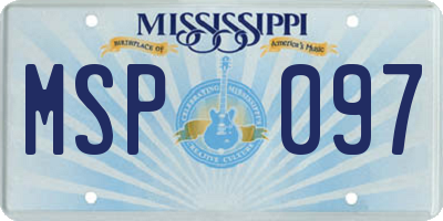 MS license plate MSP097