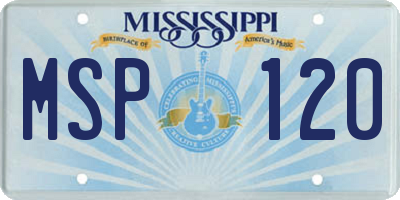 MS license plate MSP120