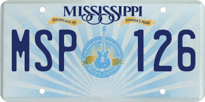 MS license plate MSP126