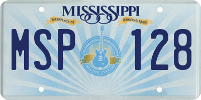 MS license plate MSP128