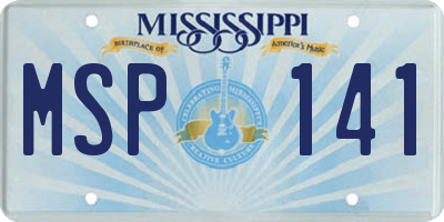 MS license plate MSP141