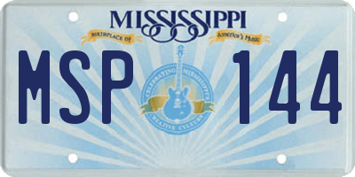 MS license plate MSP144