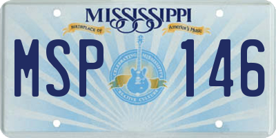 MS license plate MSP146