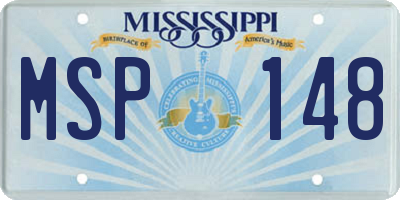 MS license plate MSP148