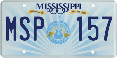 MS license plate MSP157
