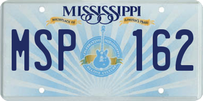 MS license plate MSP162