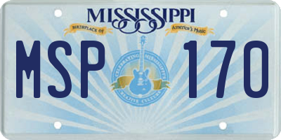 MS license plate MSP170