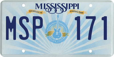 MS license plate MSP171
