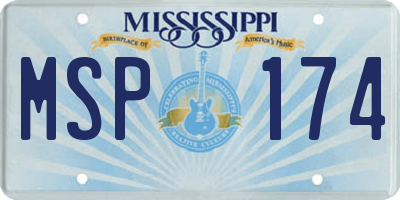 MS license plate MSP174