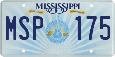 MS license plate MSP175